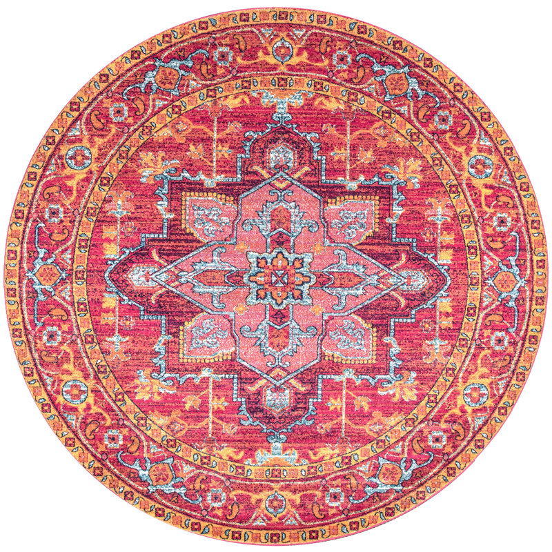 Mistana™ Christophe Blooming Pink/Orange Area Rug & Reviews